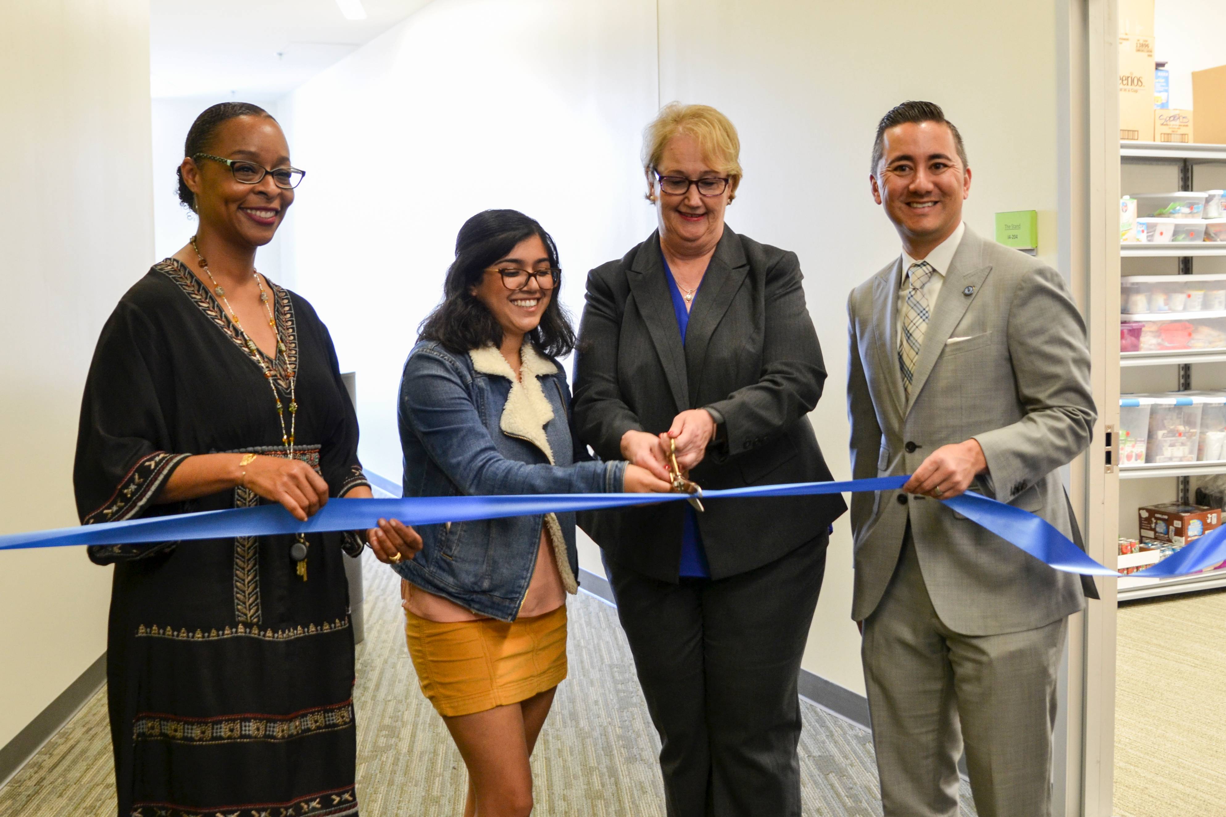 On Thursday, February 9, 2017 at 11:00am, San Diego Mesa College celebrated the Grand Opening of “The Stand”, a food pantry and clothing closet designed to assist students impacted by a lack of food and clothing resources.